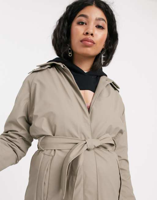 Rains belted cheap waterproof trench coat