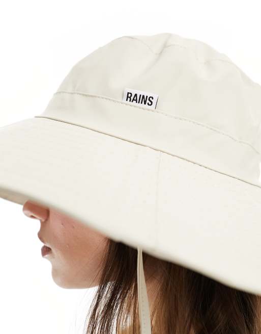 Rains Boonie waterproof hat in sand dune exclusive to asos