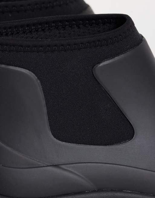 Rains - botín de goma impermeable de media caña en negro, 3 de 4