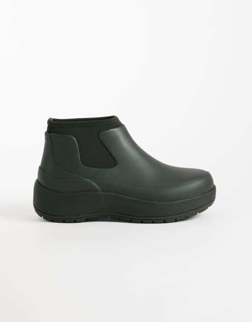 Rains - botín de goma impermeable mid dry en verde, 3 de 4