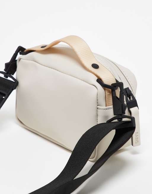 Rains Box micro unisex waterproof crossbody bag in sand dune, 4 of 4