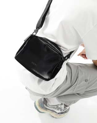 Rains Box waterproof crossbody bag in shiny black - ASOS Price Checker