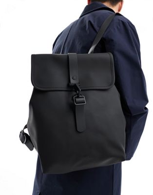 Bucket unisex waterproof backpack in black