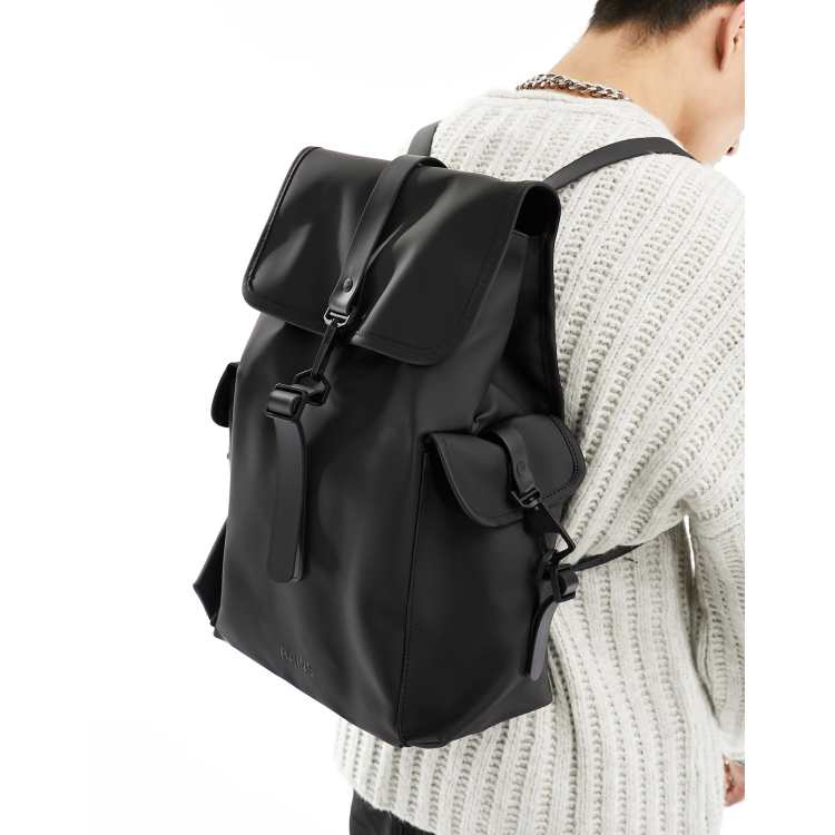 Leather backpack in clearance rain