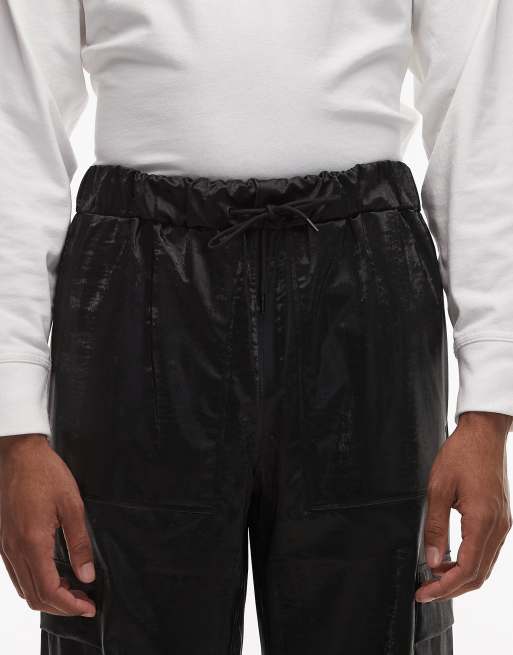 Rains cargo waterproof trousers in charcoal, 4 of 5