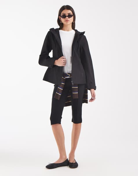 Rains - chaqueta softshell impermeable con capucha en negro - view 1