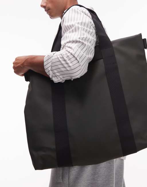 Rains – Ciemnozielona wodoodporna torba typu tote, 4 z 4