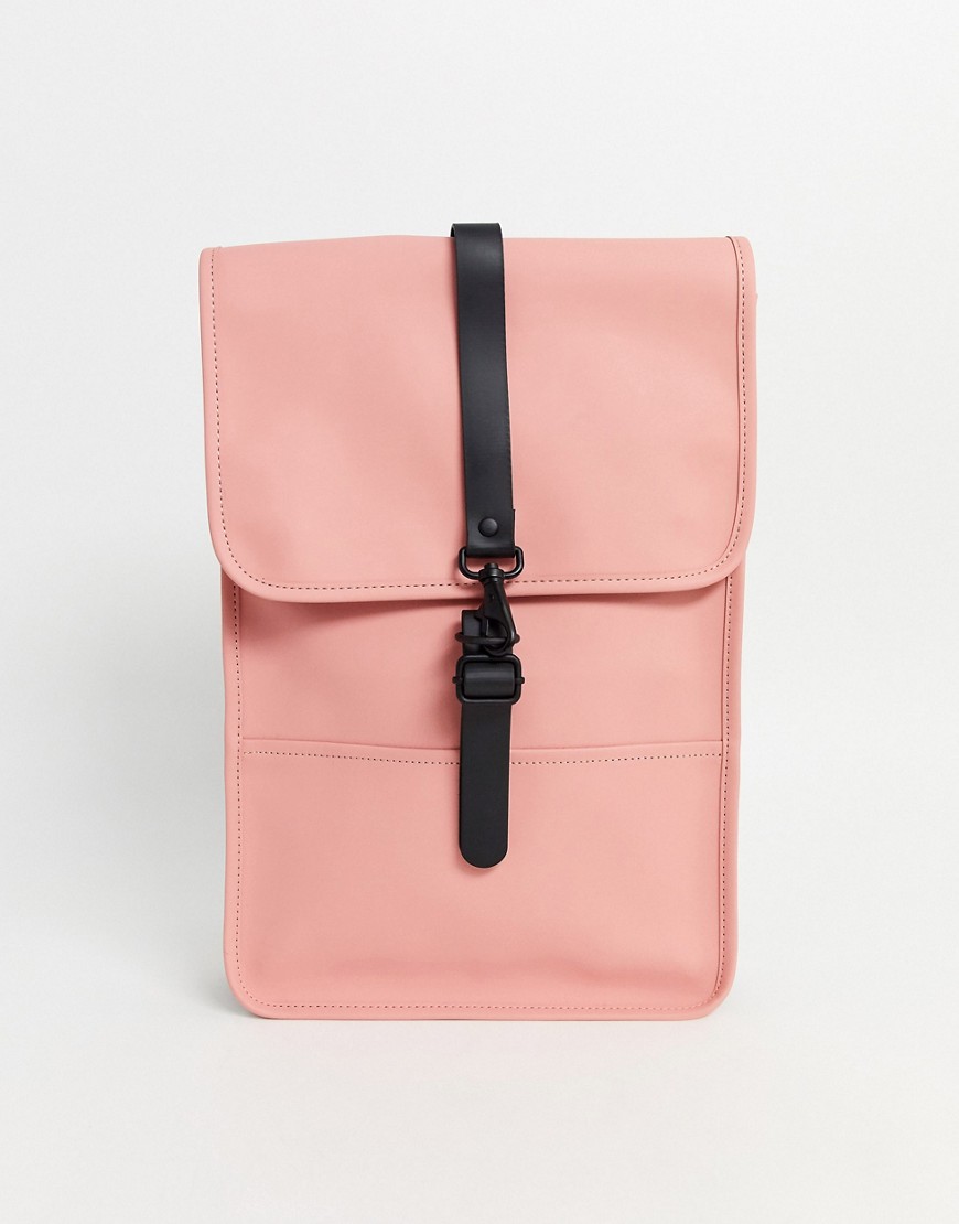 Rains coral backpack in coral-Pink