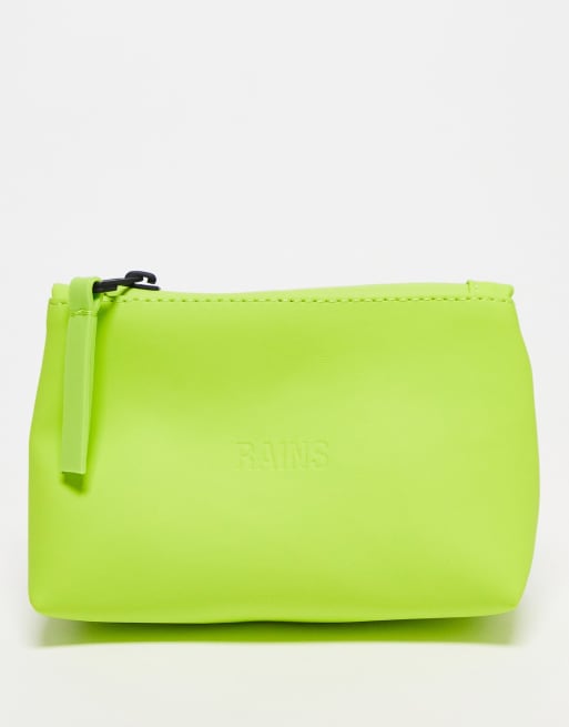 Rains cosmetic bag mini in lime ASOS