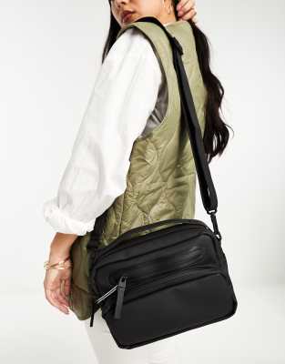 Rains Rains cross body cargo box bag in black