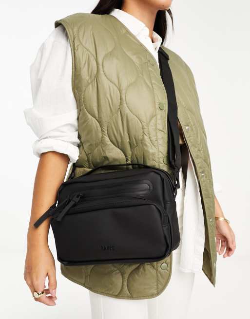 Rains – Czarna pudełkowa torebka typu crossbody, 3 z 4