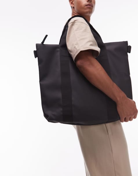 Rains – Czarna wodoodporna torba typu tote - view 1