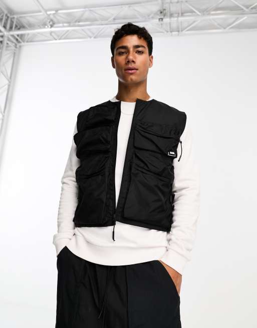 Rains Dili zip through gilet in black | ASOS