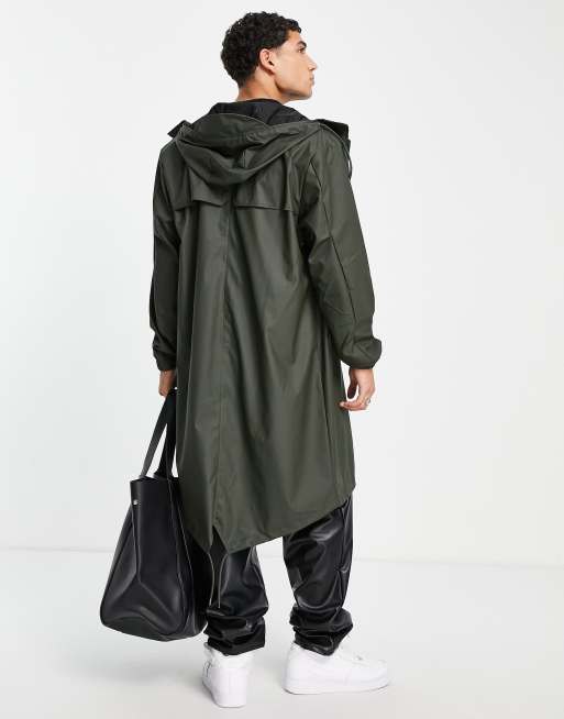 Rains fishtail parka store green