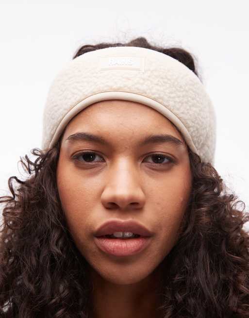Rains fleece ear warmer headband in black ASOS