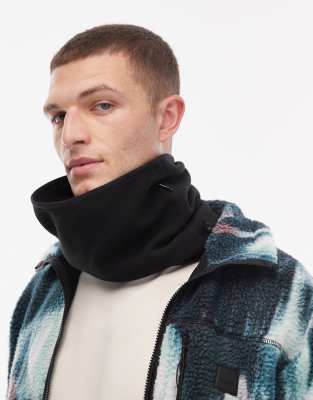 Rains Rains fleece tube scarf in black