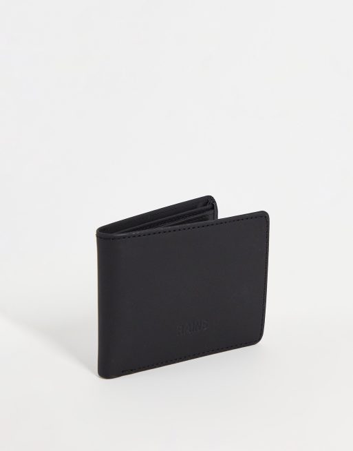 Rains folded wallet in black 