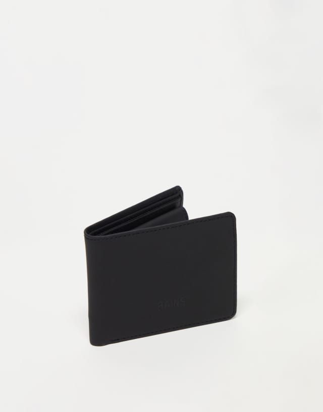 Rains folded wallet in black