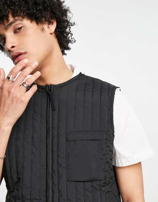 Rains - Gevoerd gilet in zwart , 2 van 4