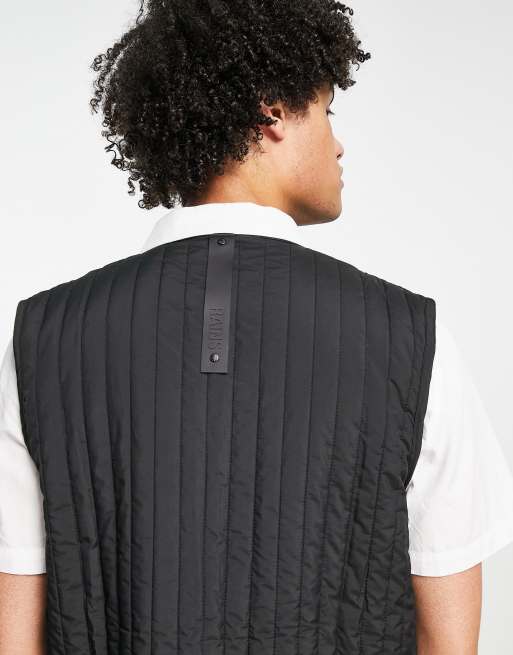 Rains - Gevoerd gilet in zwart , 4 van 4