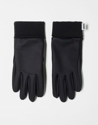 Rains gloves in black