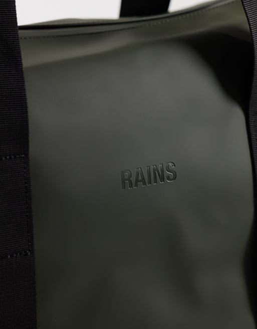Rains Hilo vattentät liten weekendduffelväska i grön, 3 av 4
