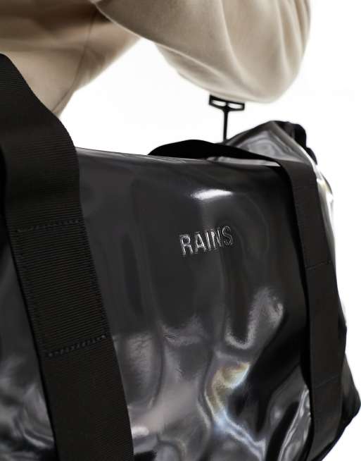 Rains weekend bag shiny black new arrivals