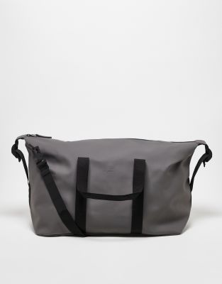 RAINS HILO WEEKEND UNISEX WATERPROOF HOLDALL BAG IN GRAY