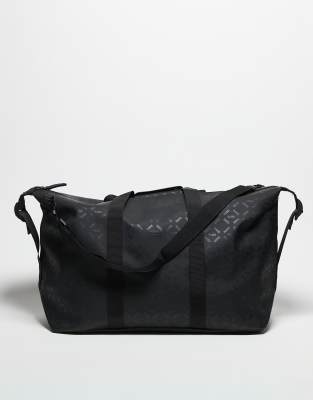 Rains Hilo - Weekender in Schwarz mit gleichfarbigem Logo, 36 L Fassungsvermögen