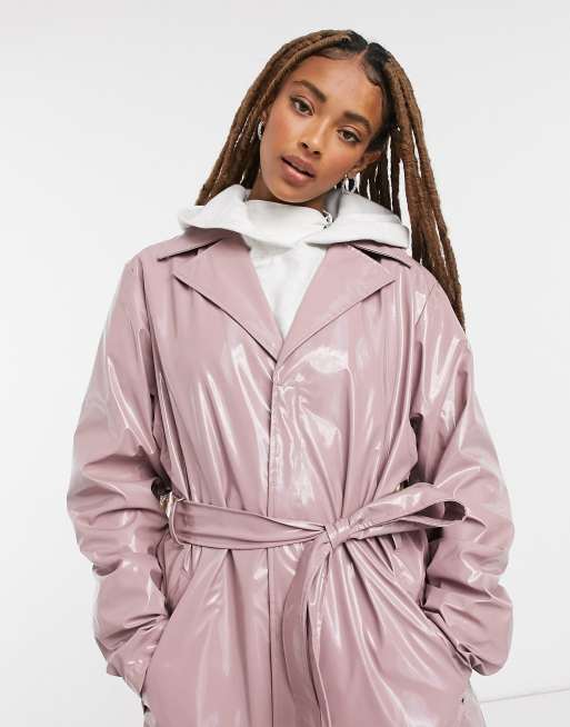 Pink iridescent clearance raincoat