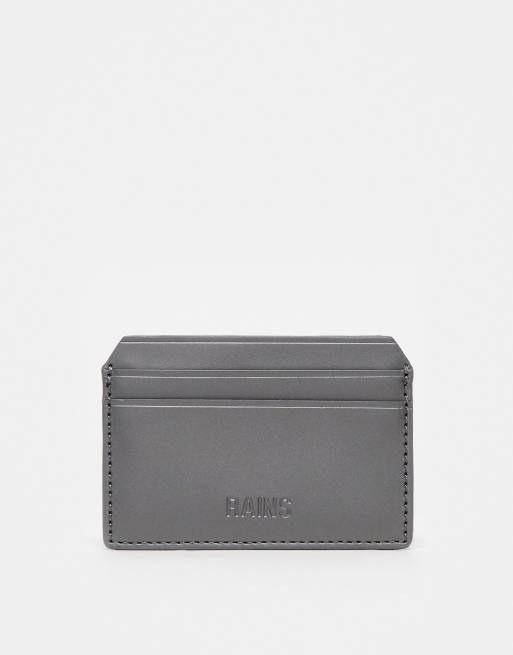 Rains – Kartenetui in Metallic-Grau