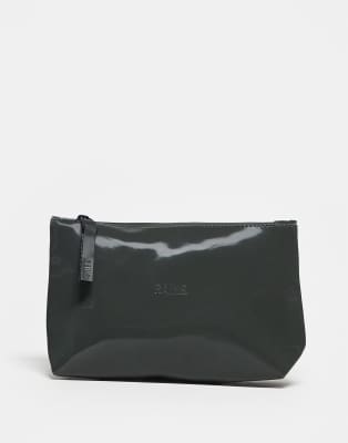 Rains - Kosmetikasche in Metallic-Grün