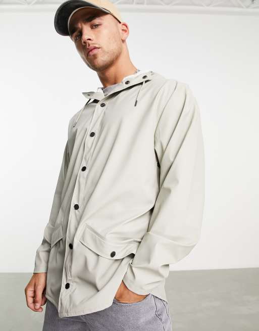 Rains – Kurze Jacke in Stein