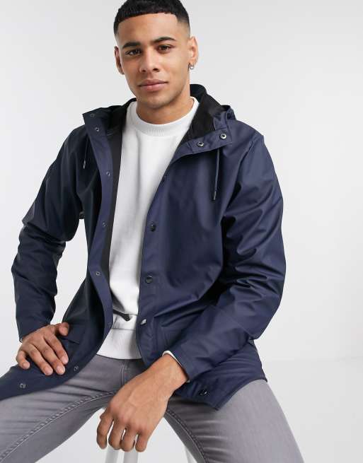 Rains navy sale jacket