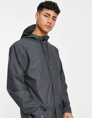 rains long hooded raincoat