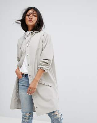 rains long jacket white