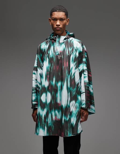 Rains long patterned cape in multi