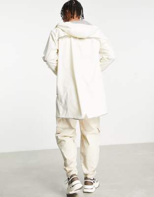 rains long jacket off white