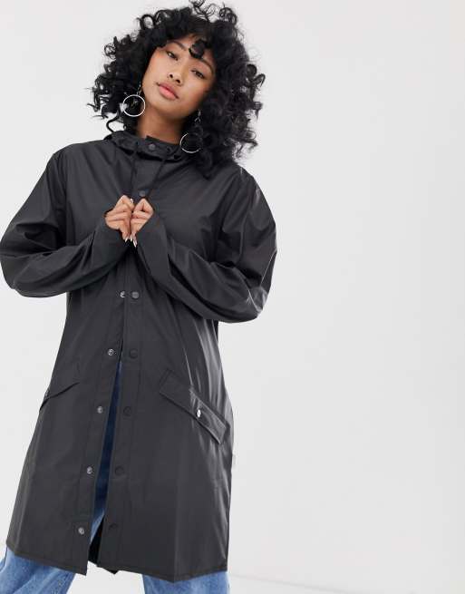 Rains curve sale jacket black