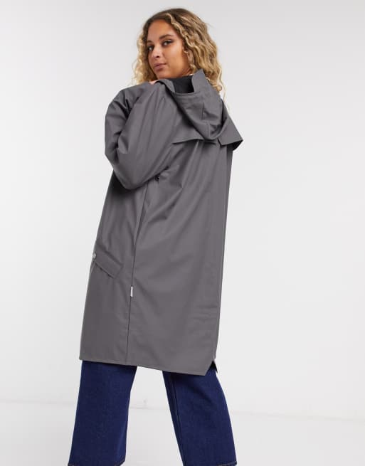 Rains long store jacket charcoal