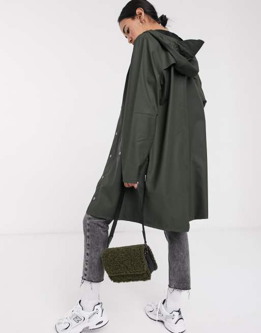 Rains mac coat green online