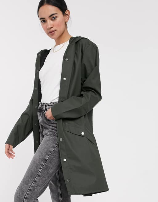 Waterproof cheap green coat