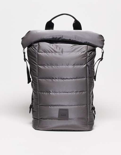 Rains – Loop – Gesteppter, wasserdichter Rucksack in Stahlgrau