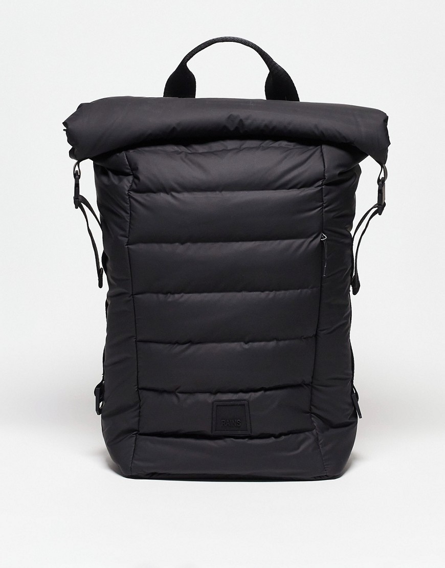 Rains Loop puffer backpack in black