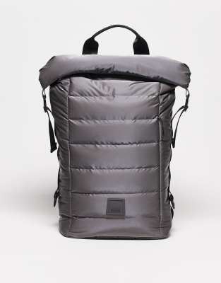 Rains Loop puffer backpack in steel-Gray