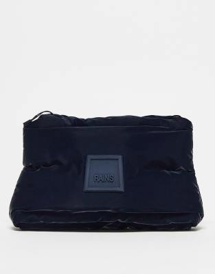 Rains Loop puffer cosmetic bag in ink-Navy