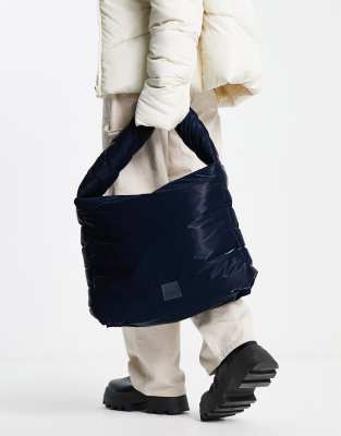 Rains Rains Loop waterproof puffer mini shopper bag in ink-Navy