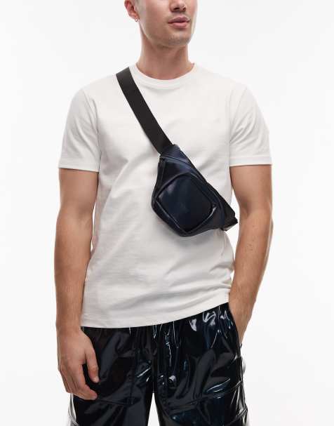 Rains micro bum bag in ink blue - view 1