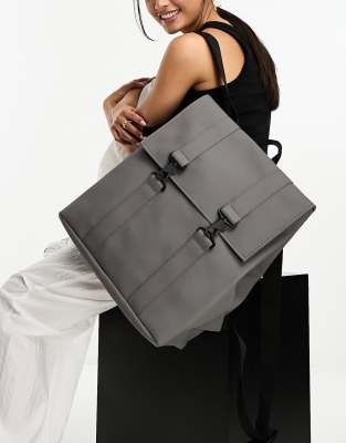 RAINS MSN BAG IN METALLIC GRAY