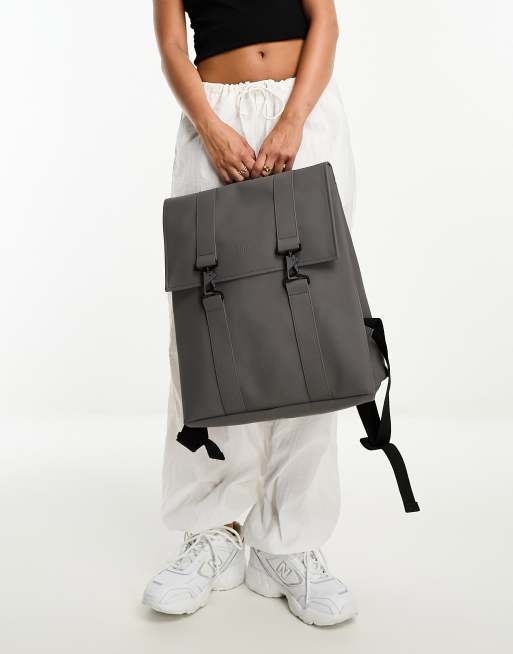 Rains MSN bag in metallic gray